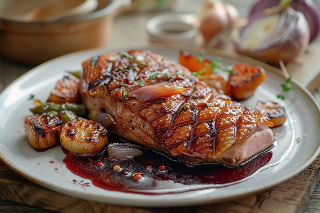 Magret de canard, sauce exotique